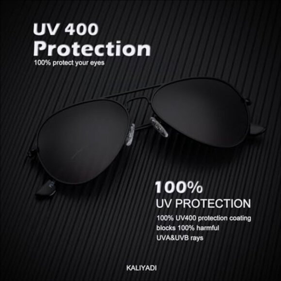 Metal Frame Aviator Sunglasses Polarized Lens UV Protection Driving main image 6